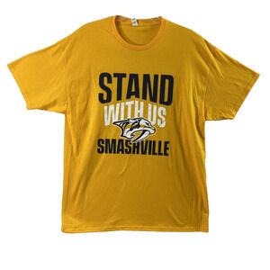 Nashville Predators T Shirt Mens XL Short Sleeve Smashville Hockey‎ Team